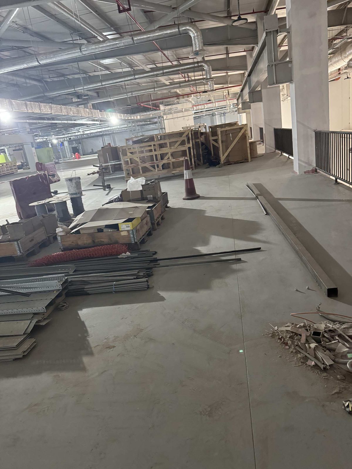 Process hall during construction, May 2025, before cleaning